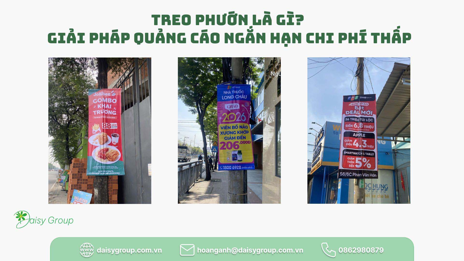 Treo Phướn Là Gì? Giải Pháp Quảng Cáo Ngắn Hạn Chi Phí Thấp